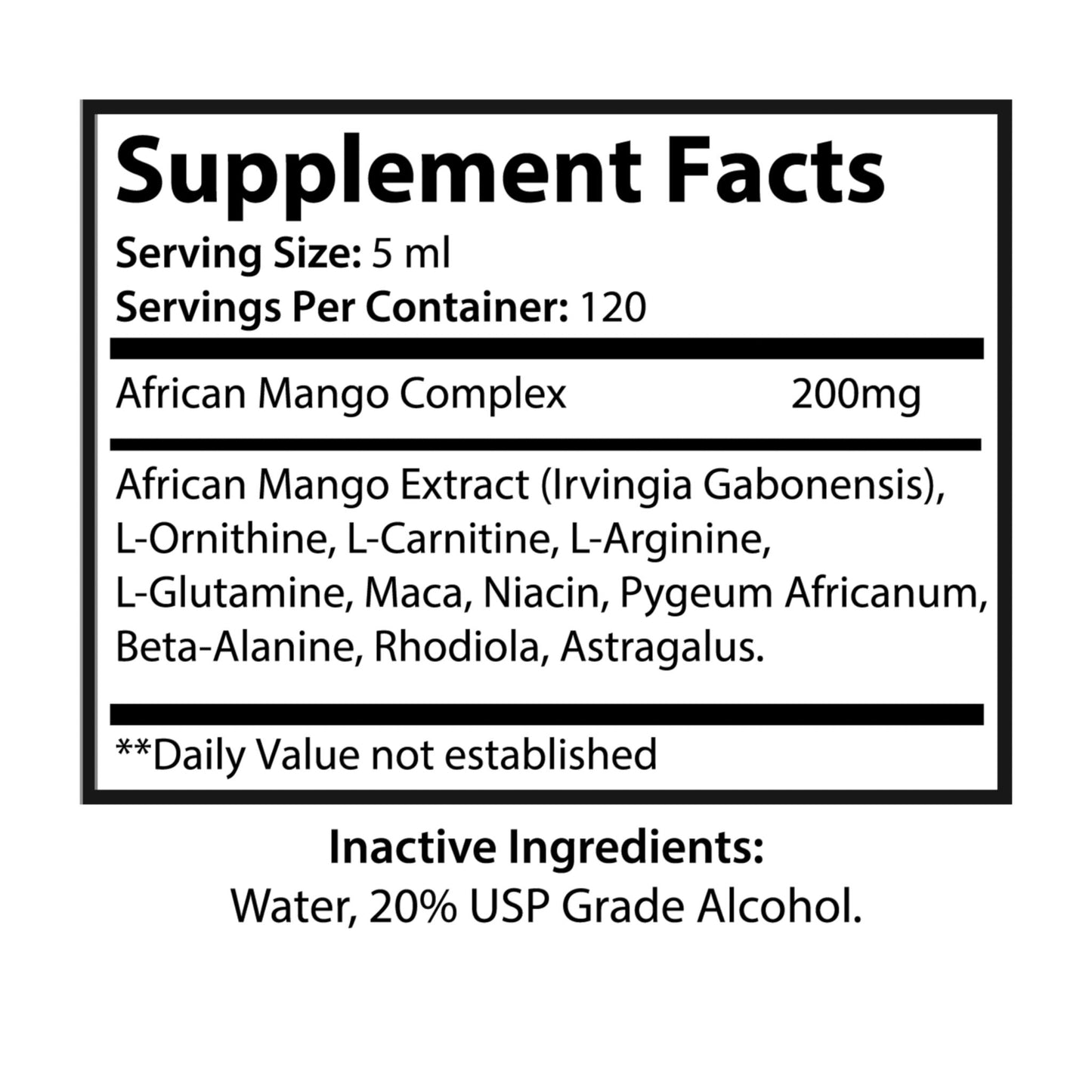 Velocity Performance African Mango Drops Supplement (60ml, 2fl.oz) by Dumbbells & Hotels