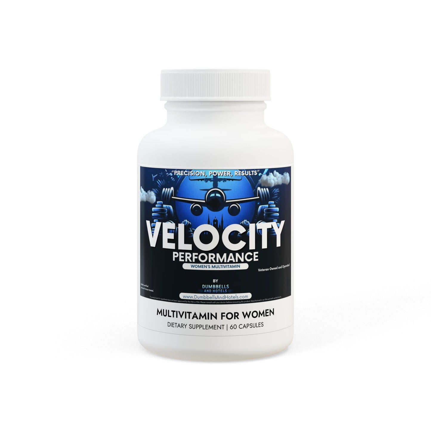 Velocity Performance Multivitamin for Women Supplement (60 Capsules) by Dumbbells & Hotels