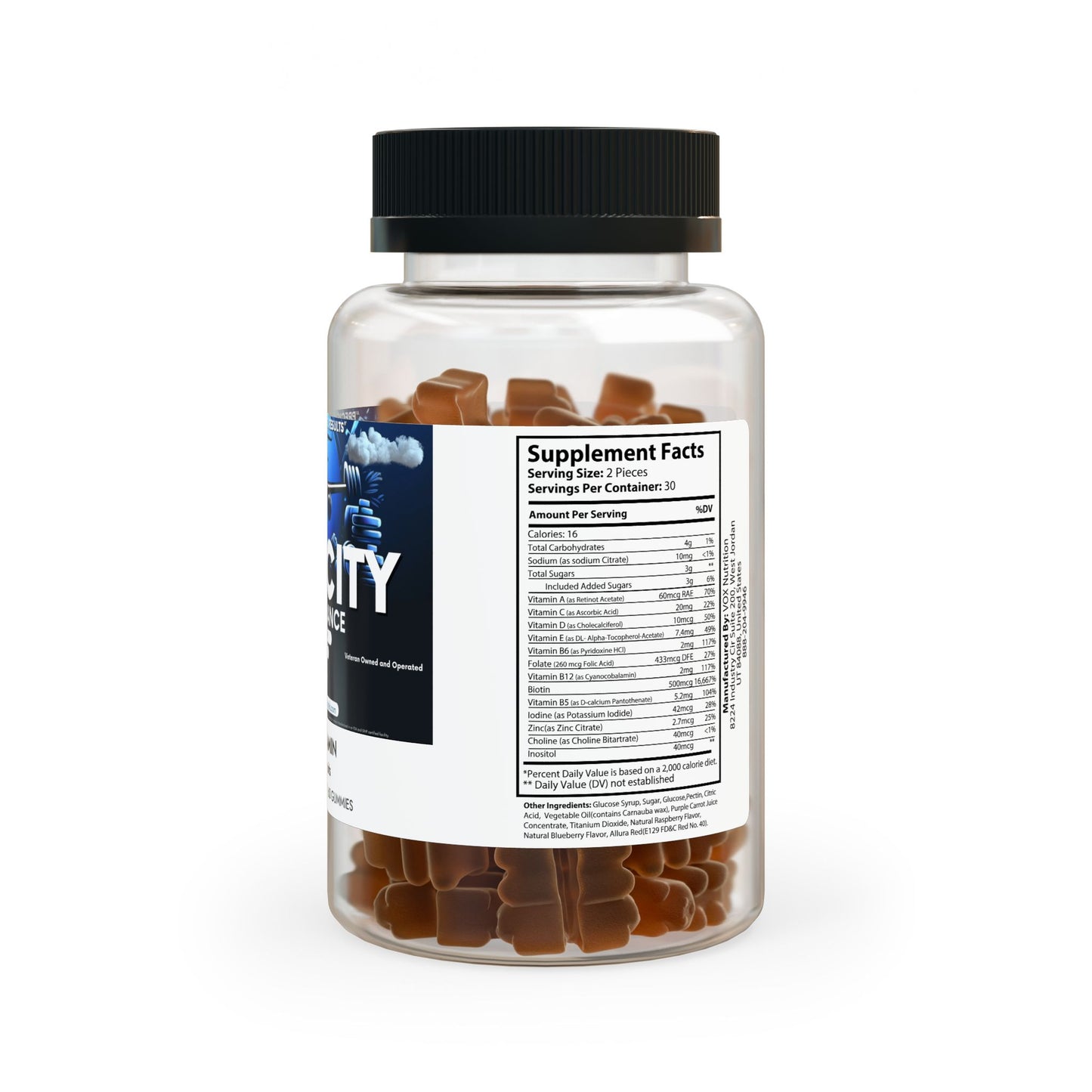 Velocity Performance Hair Vitamin Gummies (60 Gummies) by Dumbbells & Hotels