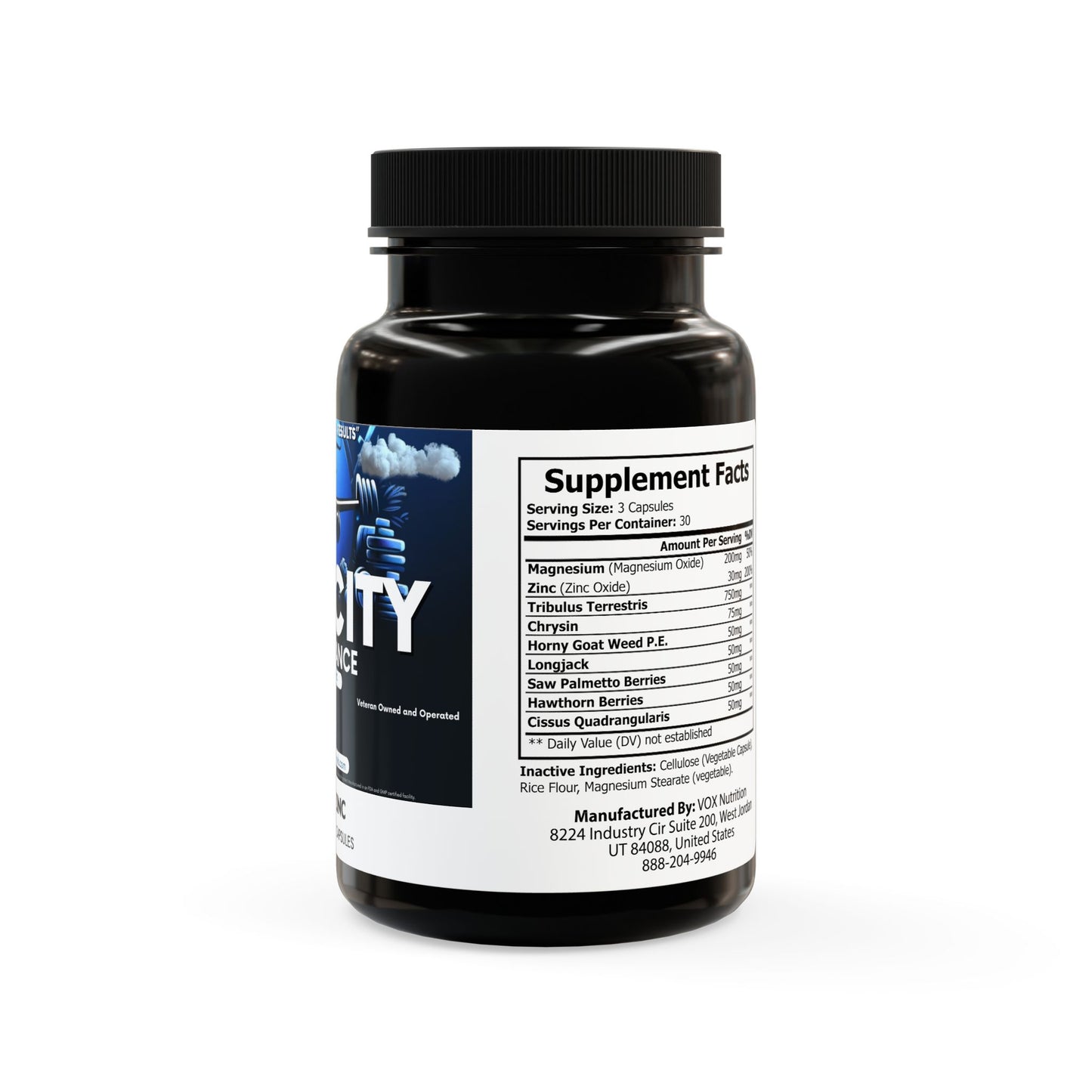 Velocity Performance Magnesium Zinc Supplement (90 Capsules) by Dumbbells & Hotels