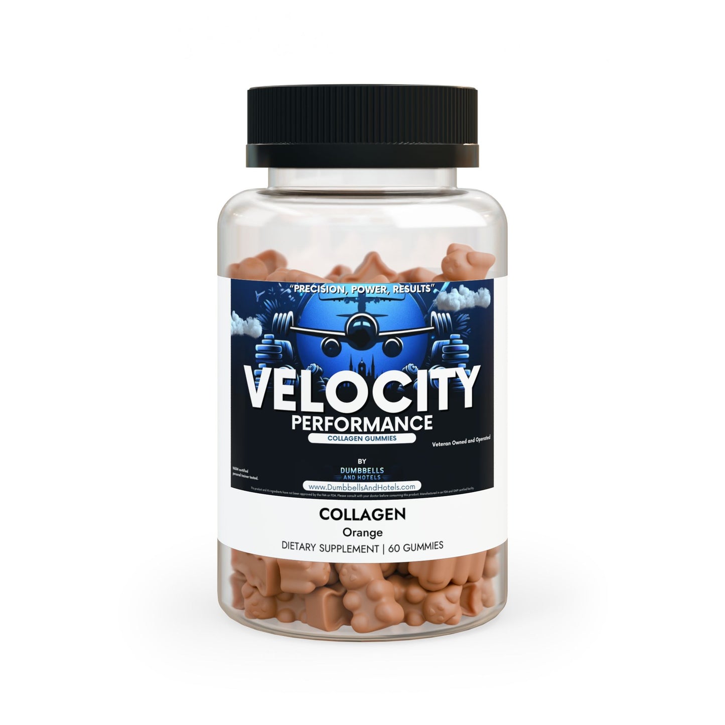 Velocity Performance Collagen Gummies (60 Gummies) by Dumbbells & Hotels