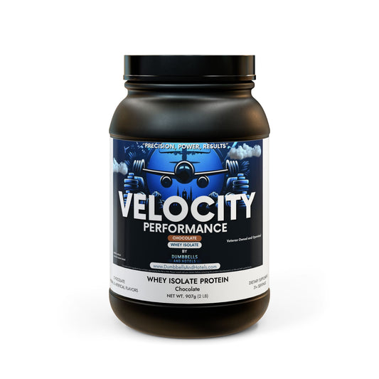 Velocity Performance Whey Isolate Protein Supplement (907g, 2lb) by Dumbbells & Hotels