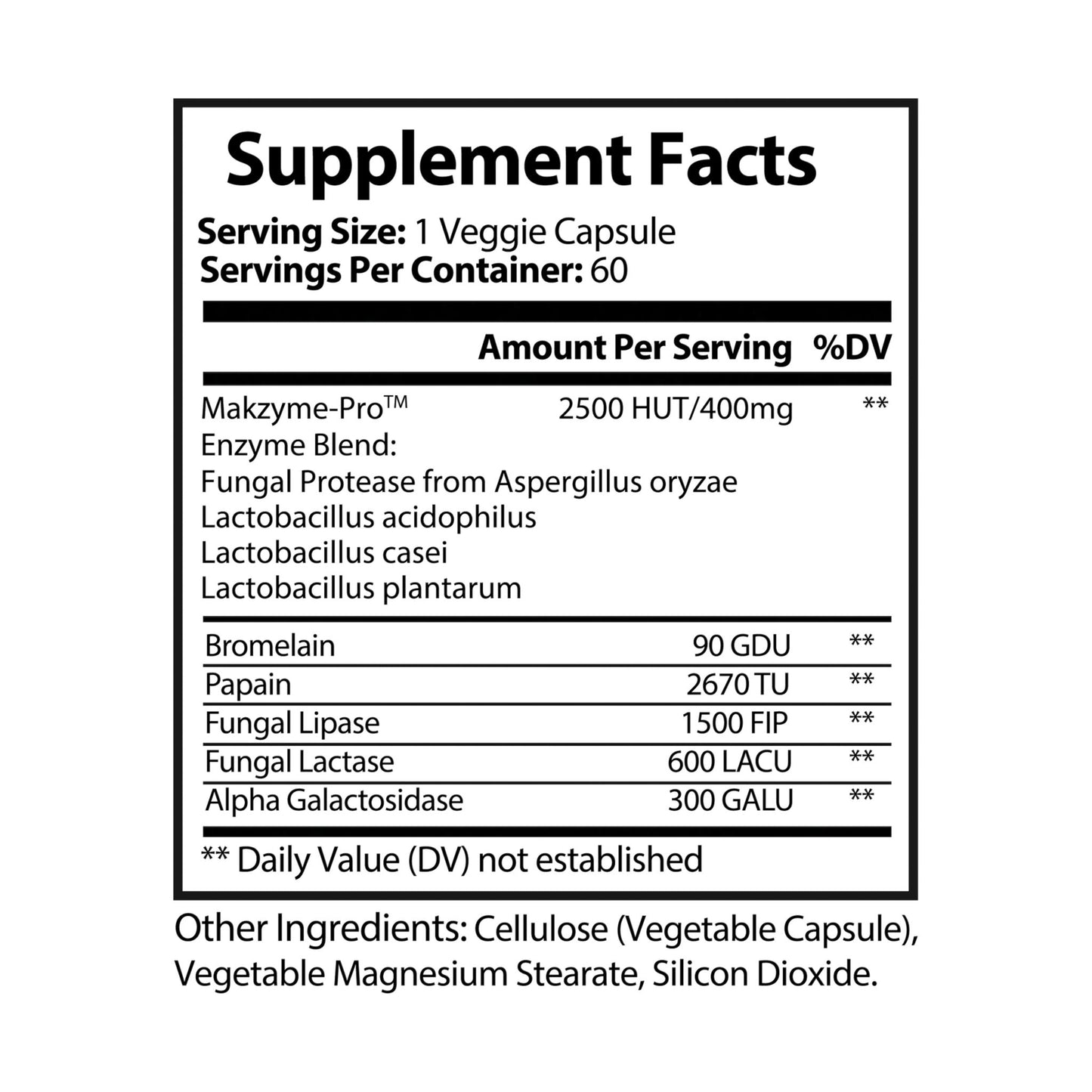 Velocity Performance Digestive Enzyme Blend Supplement (60 Capsules) by Dumbbells & Hotels