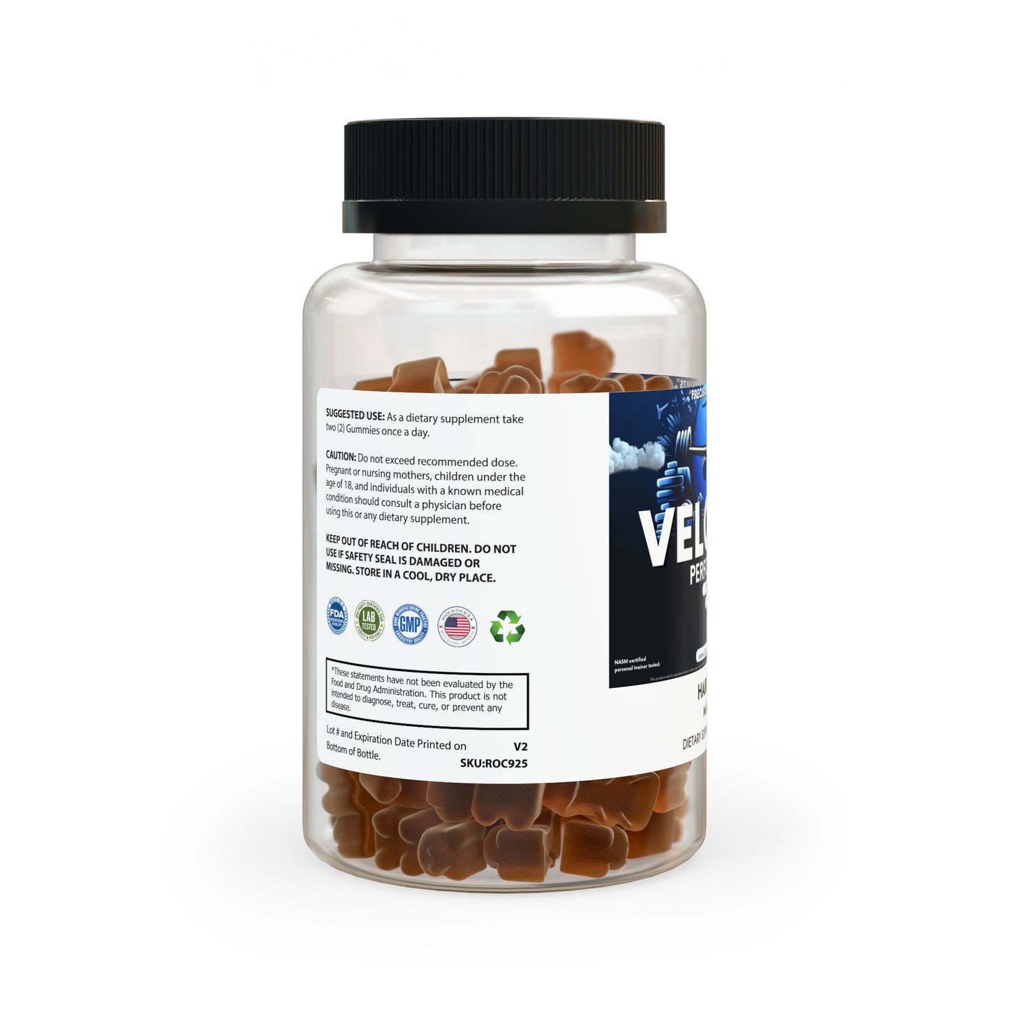 Velocity Performance Hair Vitamin Gummies (60 Gummies) by Dumbbells & Hotels