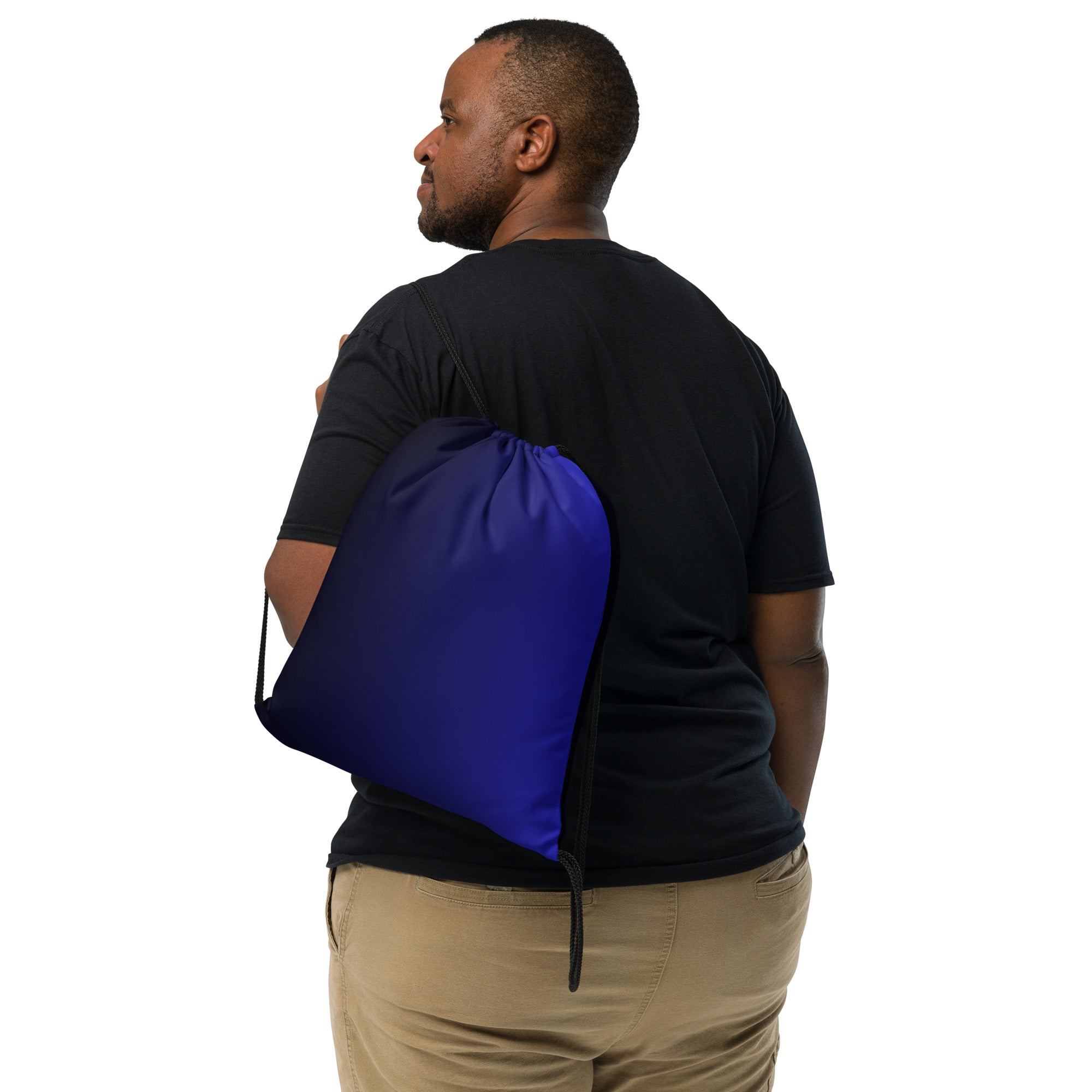 Blue Drawstring bag by Dumbbells and Hotels