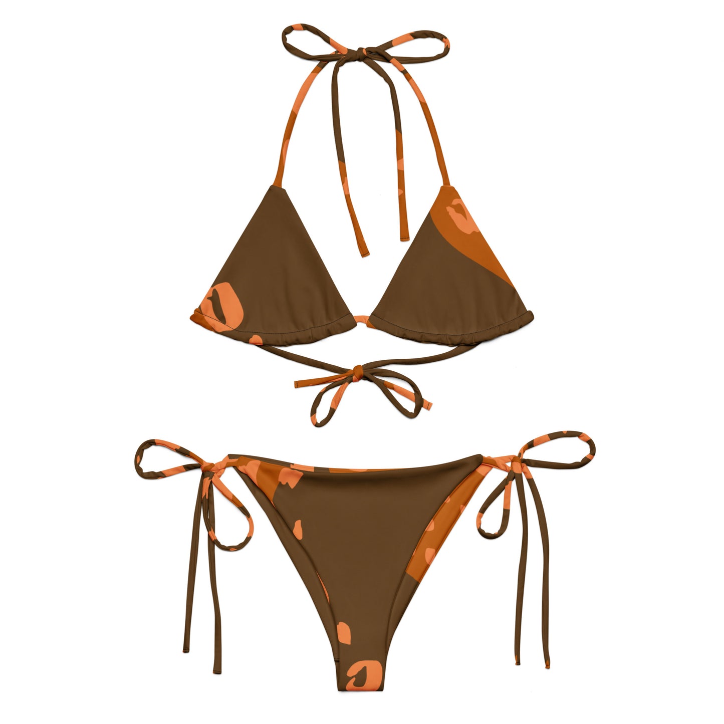 Copper Splash Pattern String Bikini by Dumbbells and Hotels