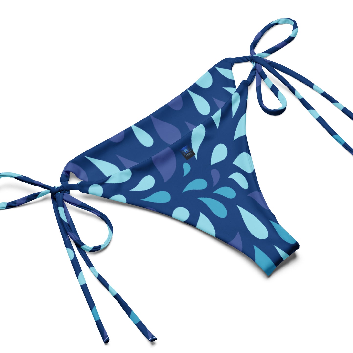 Blue with Light Dots Pattern String Bikini by Dumbbells and Hotels