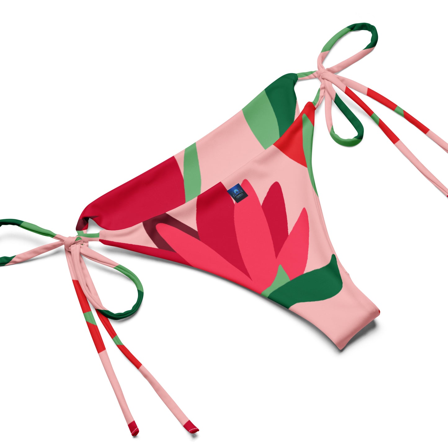 Pink Watermelon Type Pattern 2 String Bikini by Dumbbells and Hotels