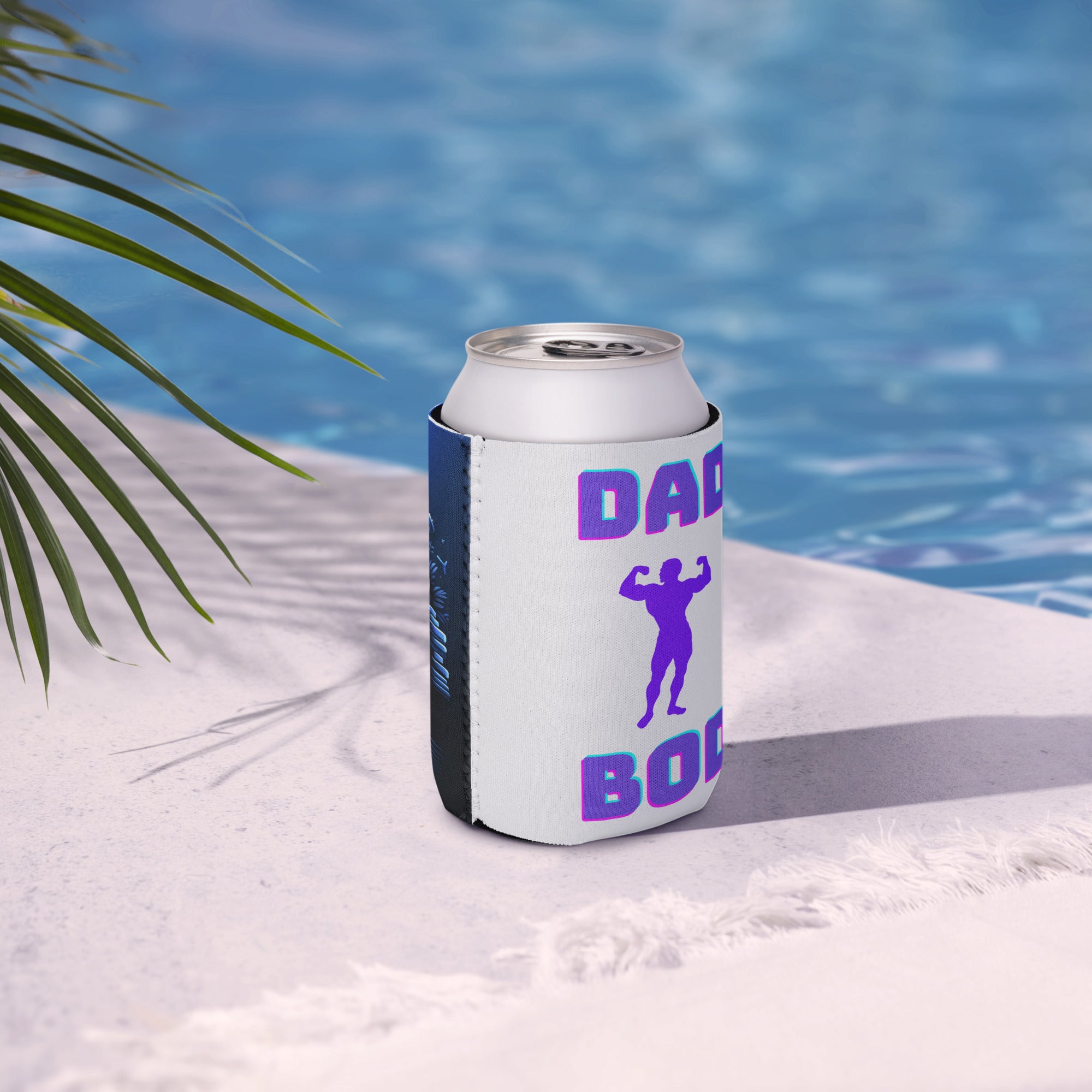 Dad Bod Can Koozie by Dumbbells and Hotels