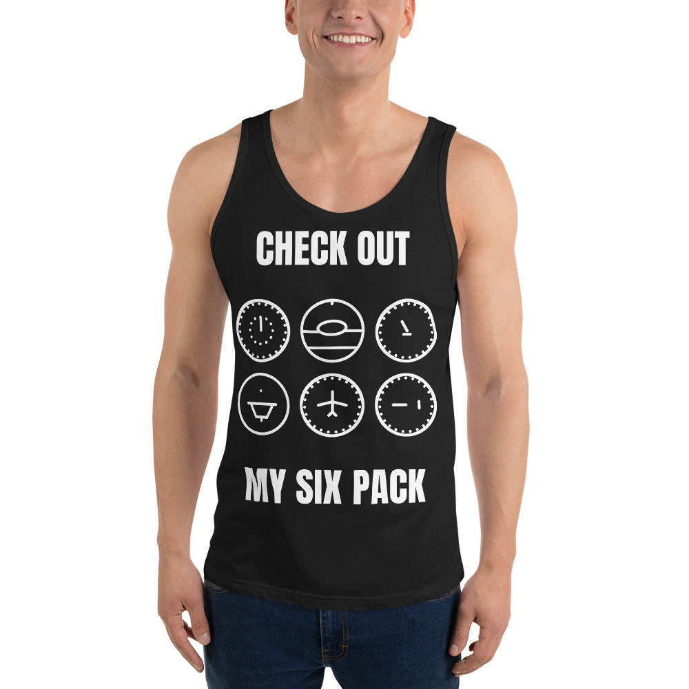 "Check Out my Six Pack" Pilot Men's Tank Top by Dumbbells and Hotels