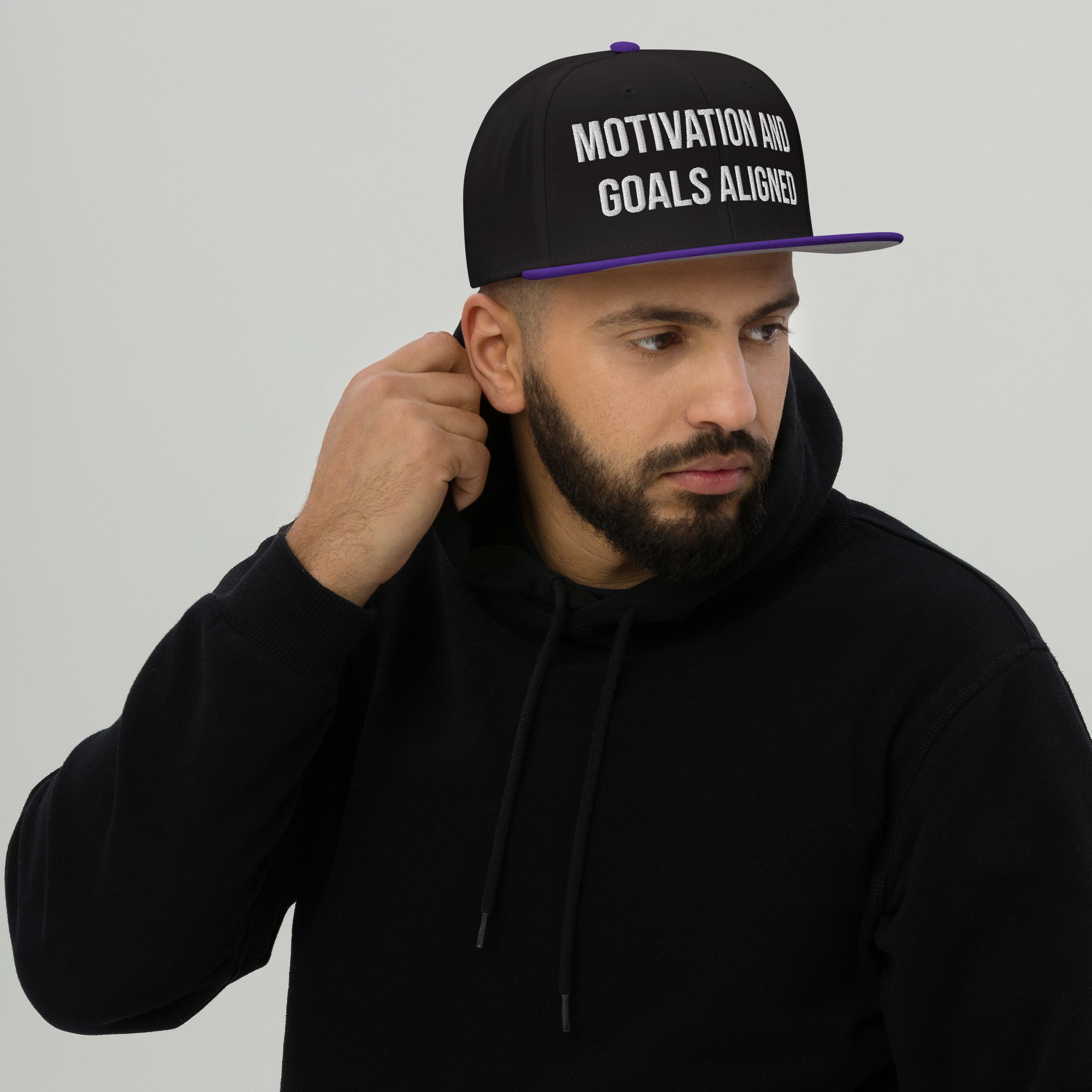 Motivation And Goals Achieved MAGA Snapback Hat by Dumbbells and Hotels