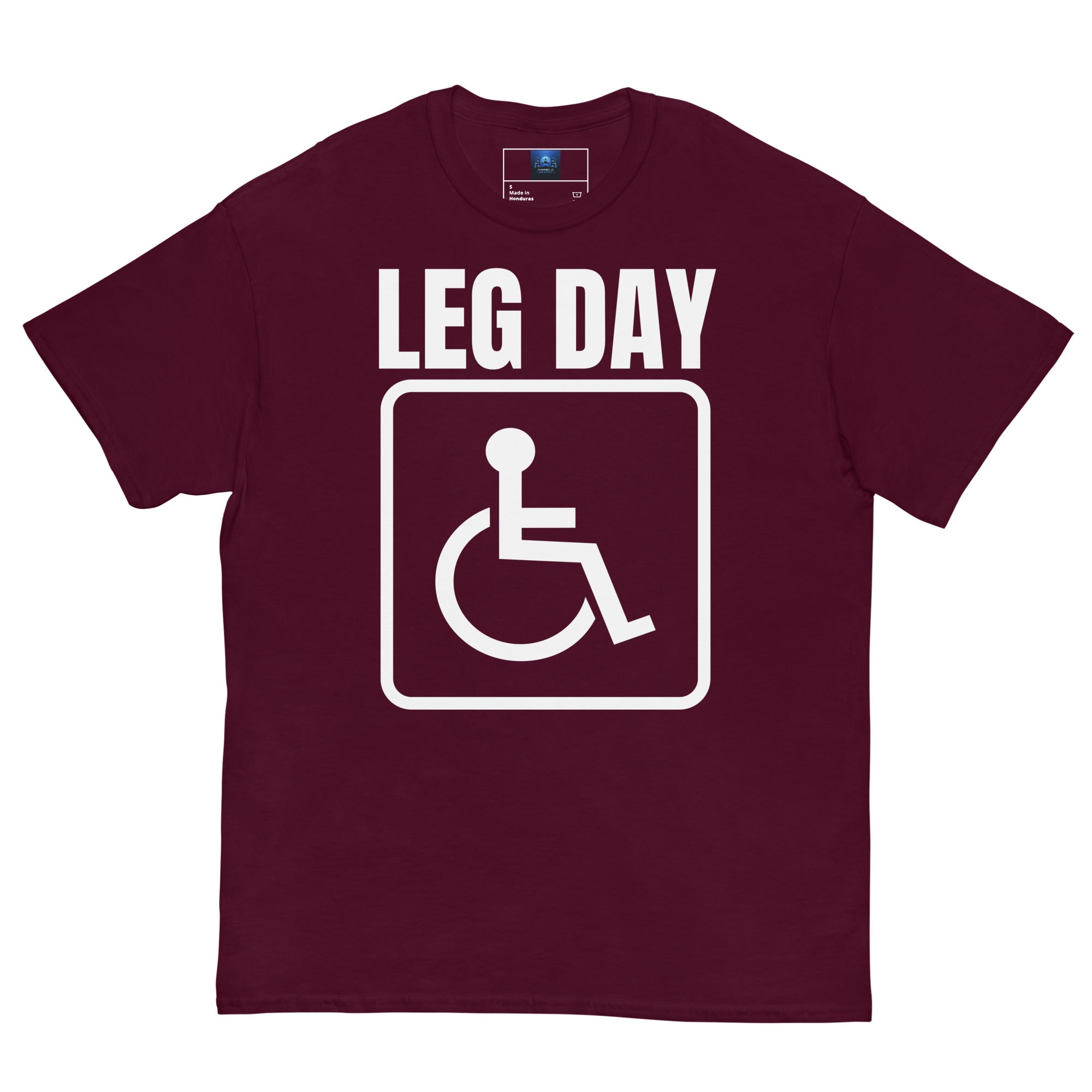 "Leg Day" Unisex Classic Tee Handicap Square by Dumbbells and Hotels