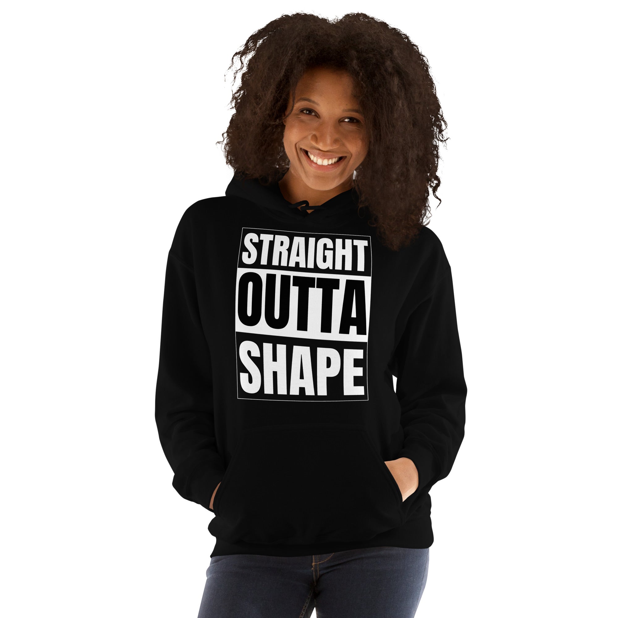 "Straight Outta Shape" Unisex Hoodie by Dumbbells and Hotels