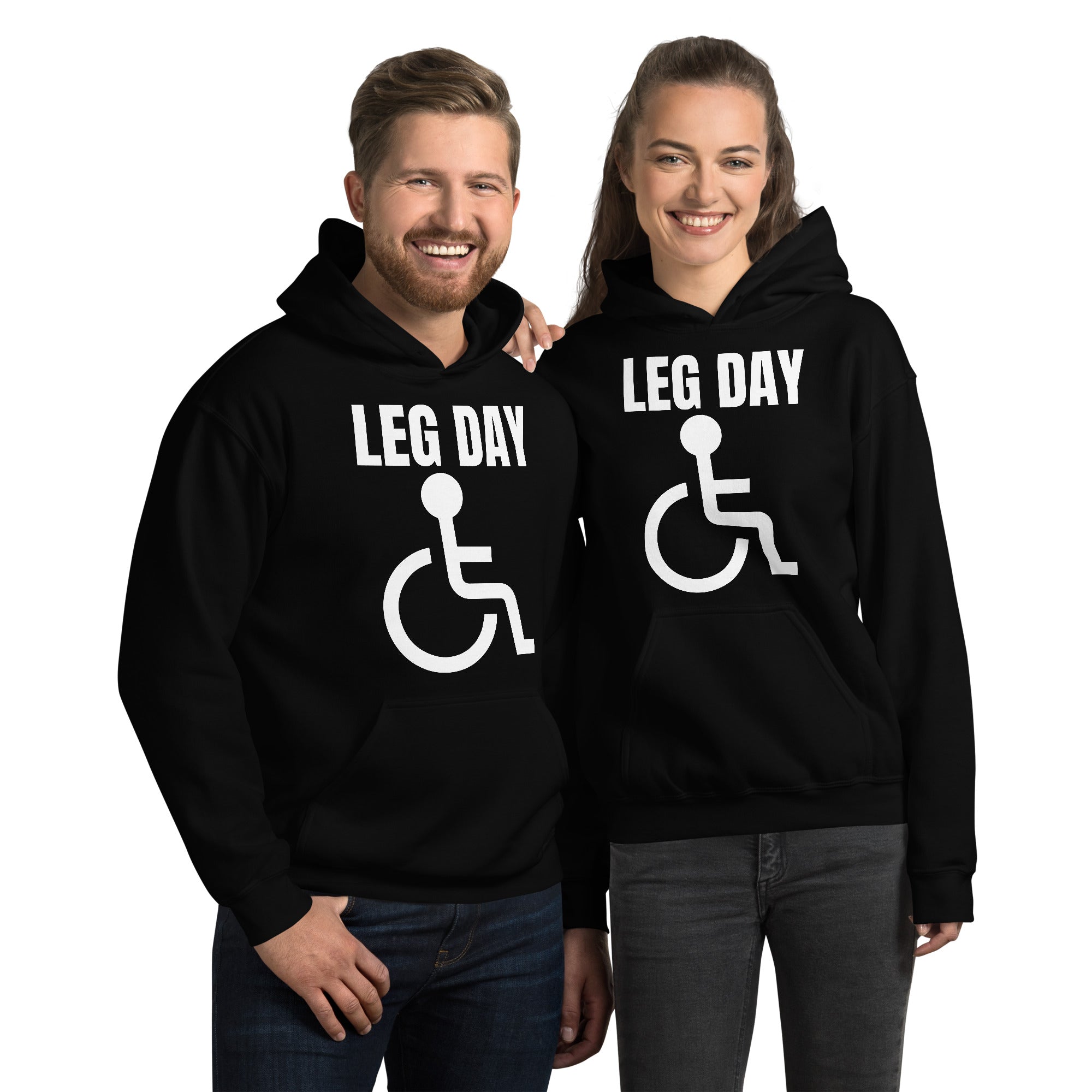 "Leg Day" Unisex Hoodie Handicap Standard by Dumbbells and Hotels