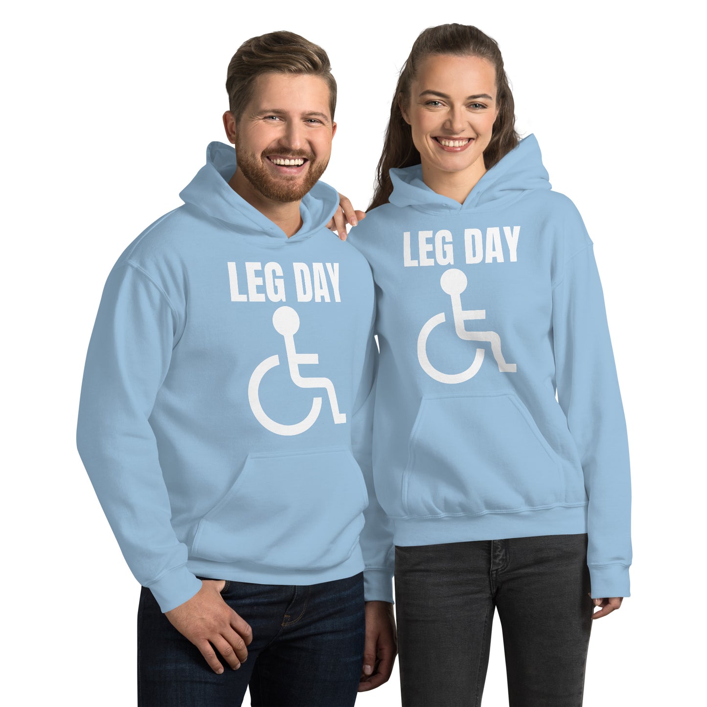 "Leg Day" Unisex Hoodie Handicap Standard by Dumbbells and Hotels