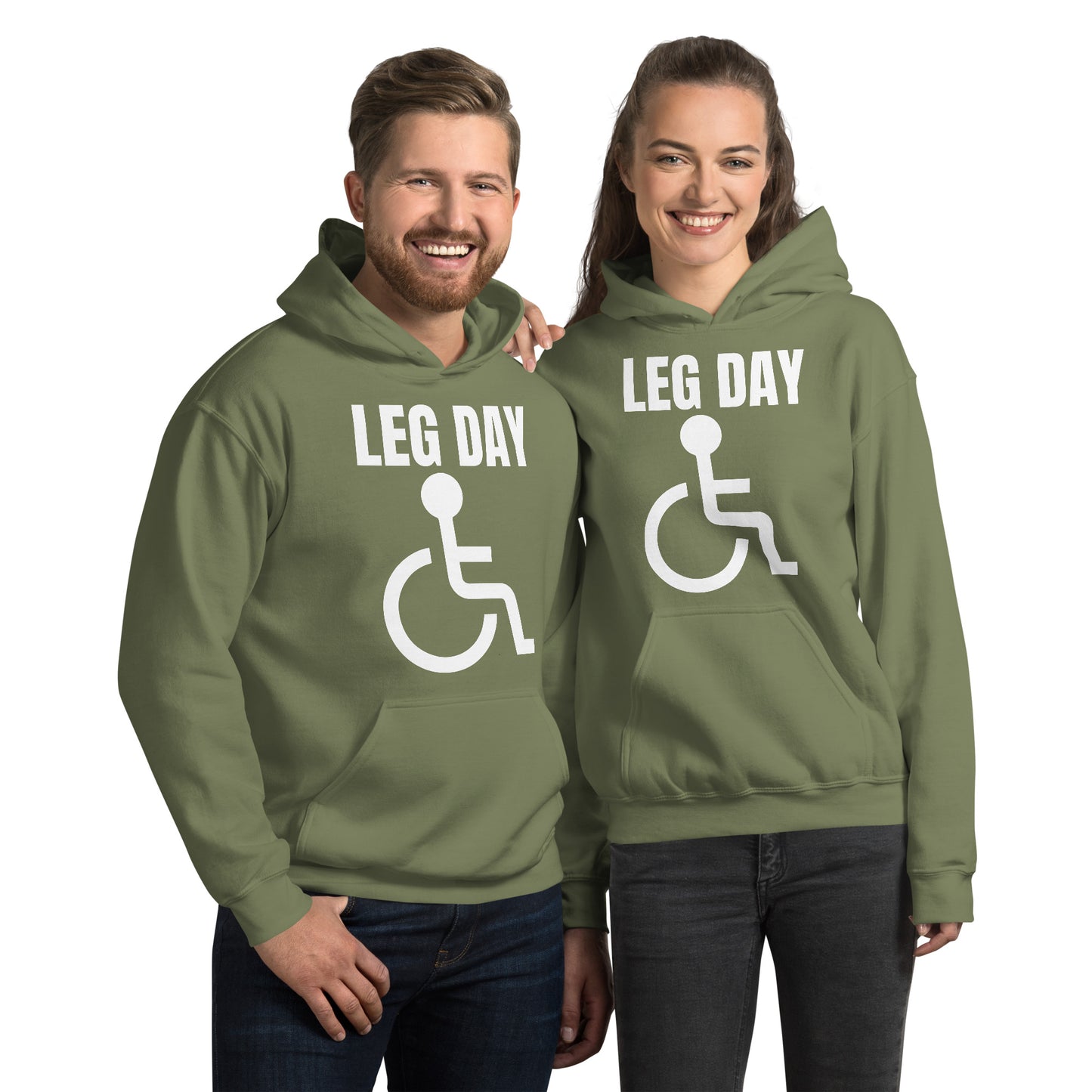 "Leg Day" Unisex Hoodie Handicap Standard by Dumbbells and Hotels