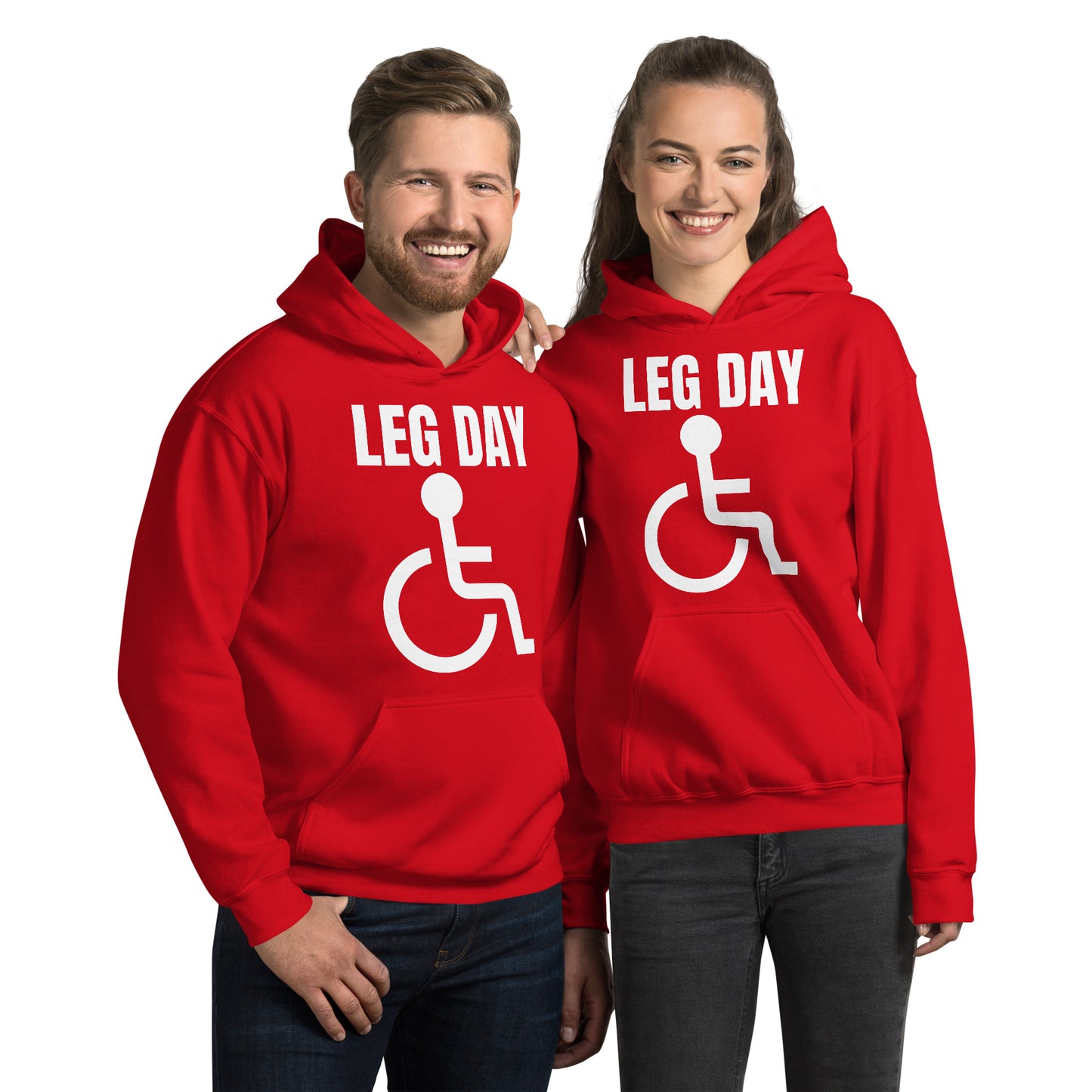 "Leg Day" Unisex Hoodie Handicap Standard by Dumbbells and Hotels