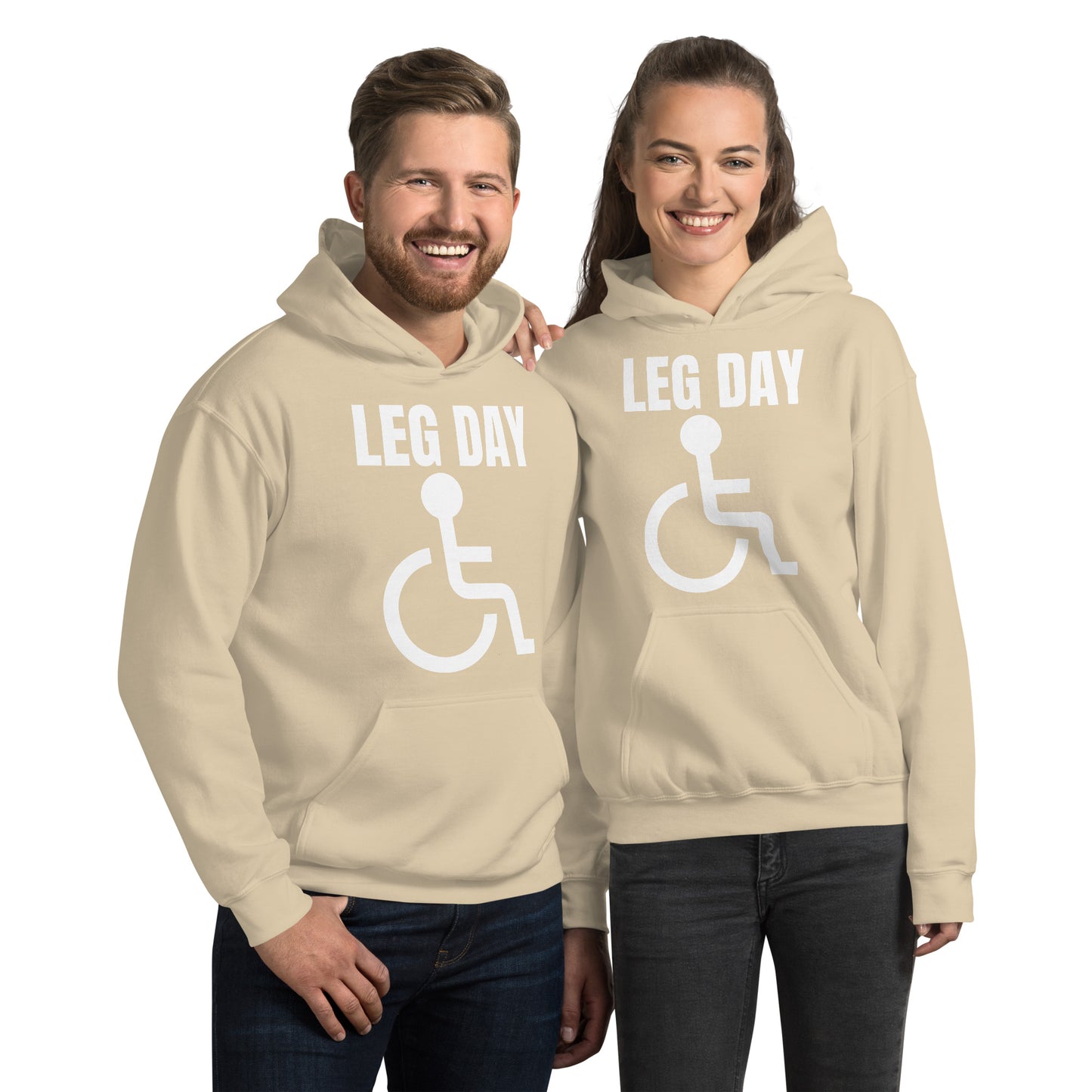 "Leg Day" Unisex Hoodie Handicap Standard by Dumbbells and Hotels