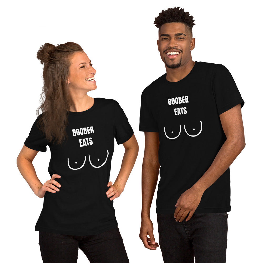 "Boober Eats" Unisex T-shirt by Dumbbells and Hotels